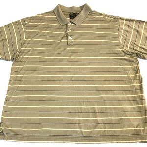 Trump Mens XL Signature Collection 100% Pima Cotton Green Golf T Shirt Brown